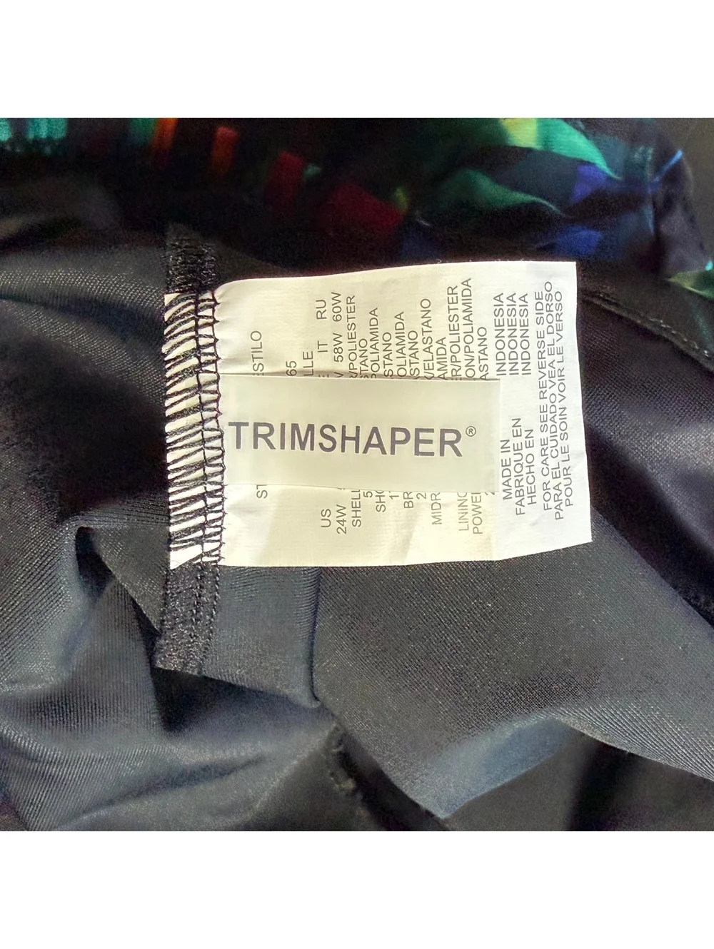 TRIMSHAPER plus size 24W modest one piece attached swim shorts bottom swimsuit